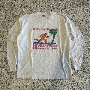 Vintage 90s Fruit Of The Loom Shirt Mens XL Long Sleeve Graphic Print Made USA